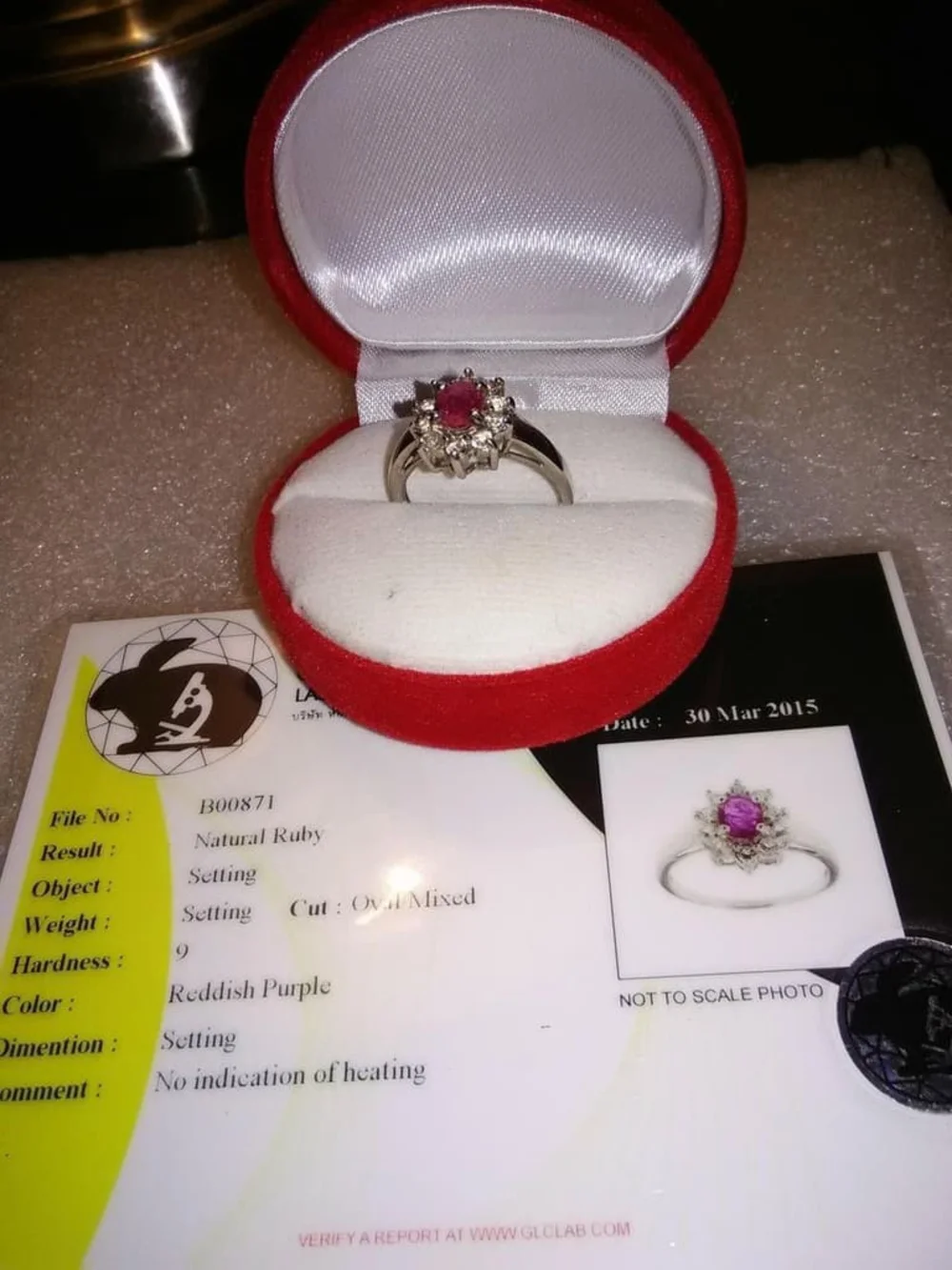 Sterling Silver Ruby & White Topaz Ring elegant silver